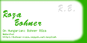 roza bohner business card