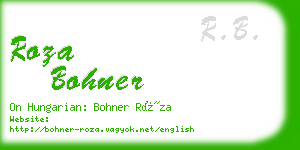 roza bohner business card